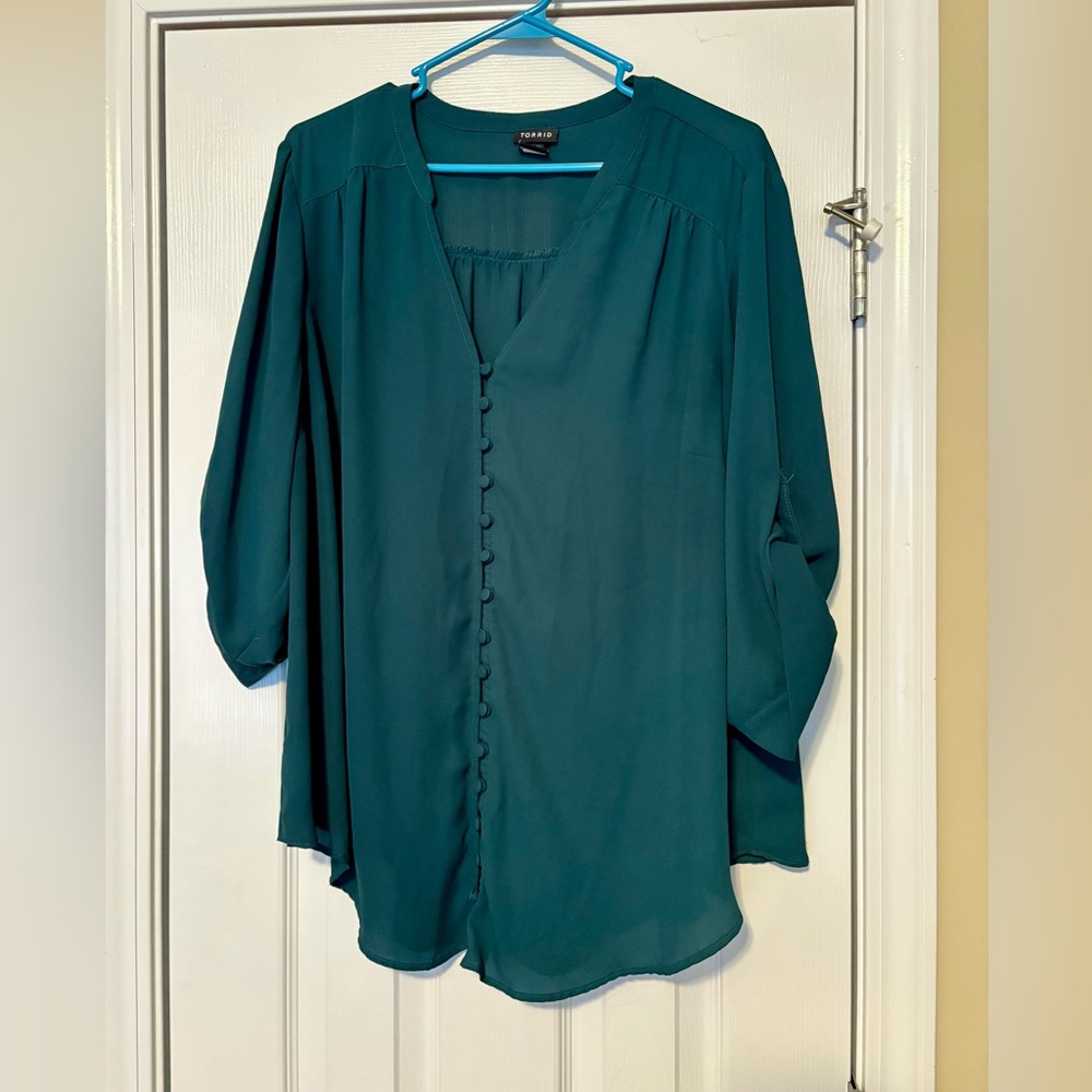 Elegant Green Women's Top